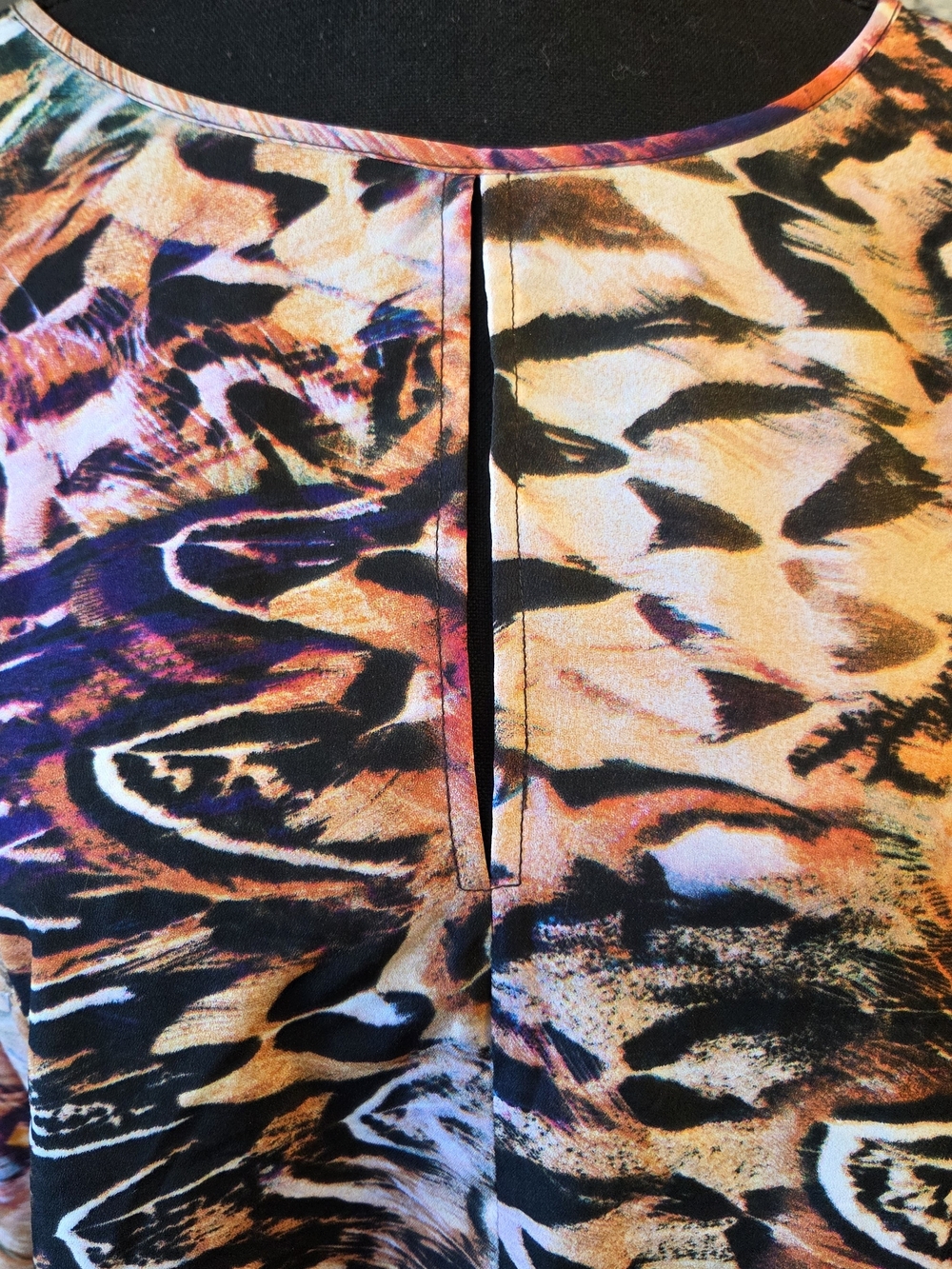 Mario Serani Abstract Multicolor Long Sleeve Blouse Size Large - Picture 5 of 7